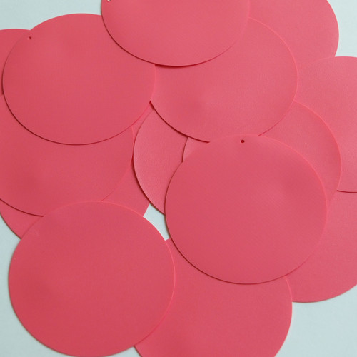 Round Sequin 2" Bubblegum Pink Opaque Vinyl