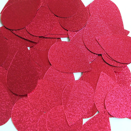 Teardrop Sequin 1.5" Berry Red Pink Metallic Embossed Texture Teardrop Sequin 1.5" Berry Red Pink Metallic Embossed Texture