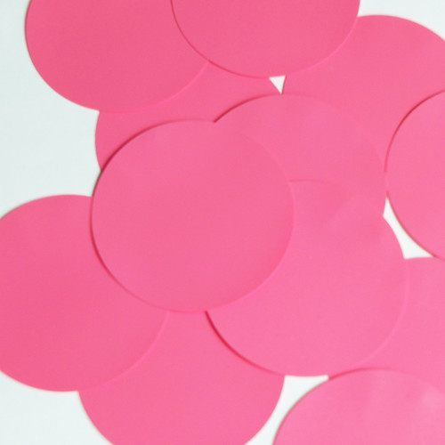 Round Sequin Paillettes 60mm No Hole Bubblegum Pink Opaque Vinyl