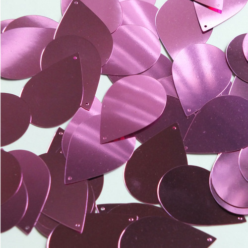 Teardrop Sequin 1.5" Orchid Pink Metallic