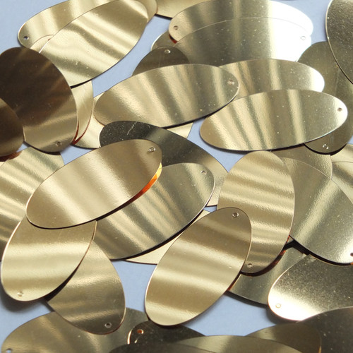 Oval Sequin 1.5" Rich Gold Metallic Oval Sequin 1.5" Rich Gold Metallic