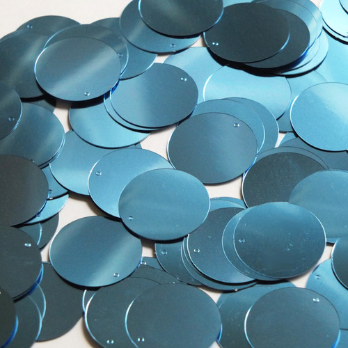Round Sequin 24mm Light Blue Metallic