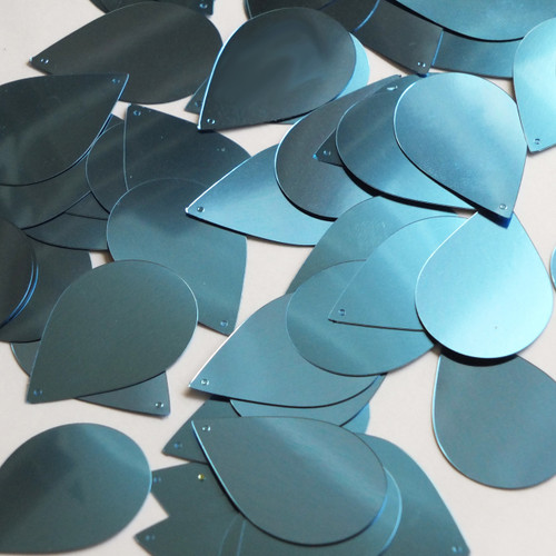 Teardrop Sequin 1.5" Light Blue Metallic