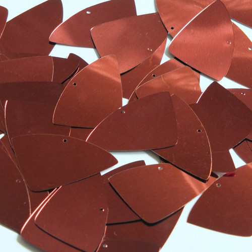 Fishscale Fin Sequin 1.5" Chestnut Brown Metallic