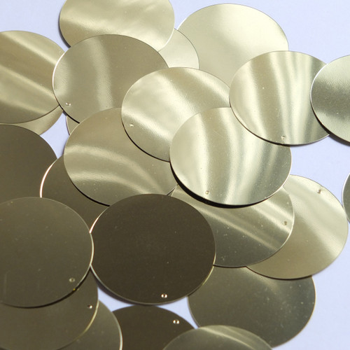 Round Sequin 40mm Pale Yellow Gold Metallic