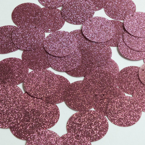 Round Sequin 24mm Orchid Pink Metallic Sparkle Glitter Texture
