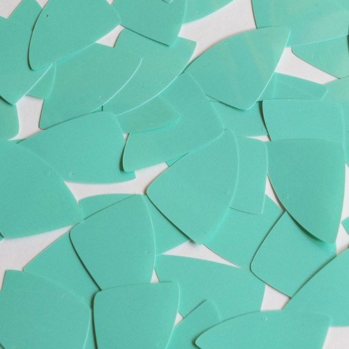 Fishscale Fin Sequin 1.5" Seafoam Blue Green Opaque Glossy High Shine