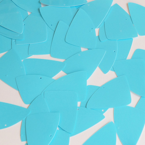 Fishscale Fin Sequin 1.5" Sky Blue Opaque Glossy High Shine