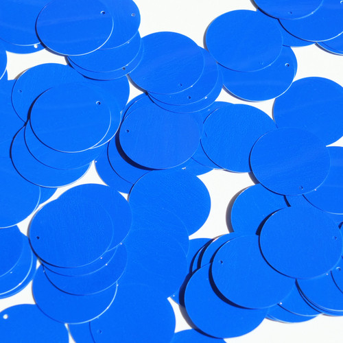 Round Sequin 24mm Royal Blue Opaque Glossy High Shine