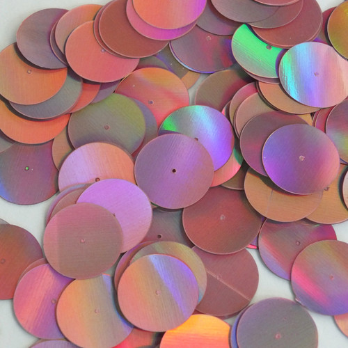 Round Sequin 20mm Center Hole Pink Lazersheen Reflective Metallic