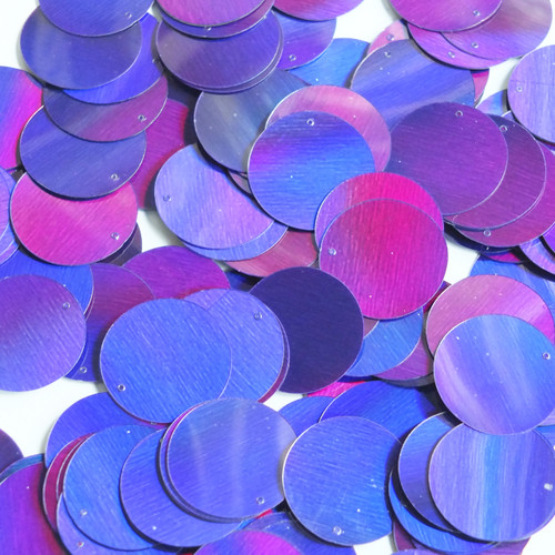 Round Sequin 20mm Deep Purple Lazersheen Reflective Metallic