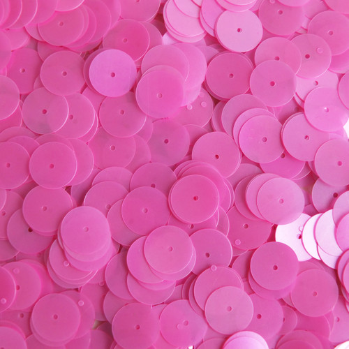 Round Sequin Paillettes 10mm Hot Pink Satin Opaque