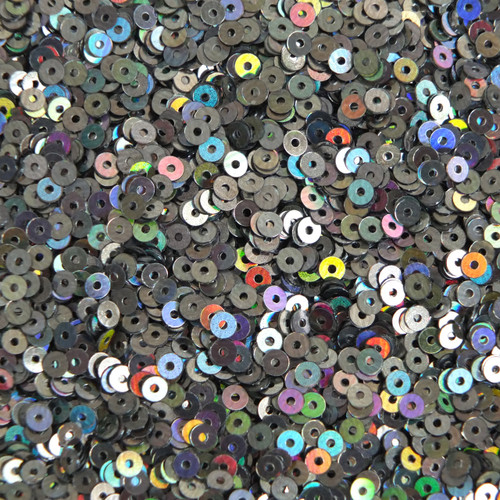 3mm Round Flat Sequins Pewter Shiny Gray Lazersheen Rainbow Reflective Metallic. Made in USA