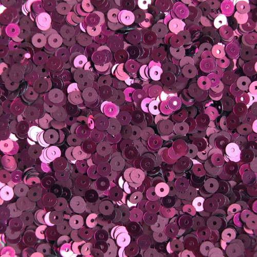 4mm Round Flat Sequins Burgundy Wine Red Duo Reversible Matte and Shiny Metallic Reversible. Made in USA