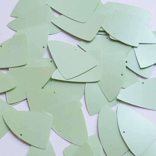 Fishscale Fin Sequin 1.5" Mint Green Opaque Satin Pearl