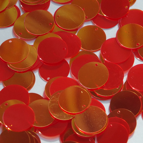 Round  Flat Sequin 15mm Top Hole Red Rainbow Iris Super Mirror Shiny Reflective Round  Flat Sequin 15mm Top Hole Red Rainbow Iris Super Mirror Shiny Reflective