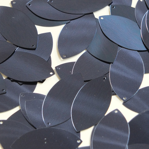 Navette Leaf Sequin 1.5" Royal Navy Blue Metallic