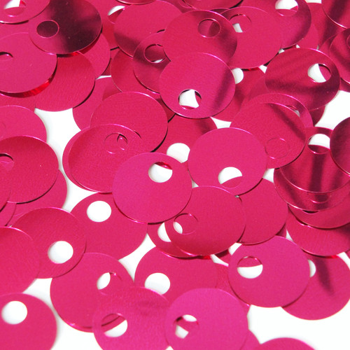 Large Hole Round Sequin 20mm Fuschia Pink Metallic Large Hole Round Sequin 20mm Fuschia Pink Metallic