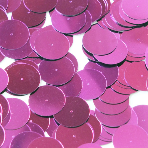 Round  Flat Sequin 20mm Center Hole Bright Violet Purple Metallic Round  Flat Sequin 20mm Center Hole Bright Violet Purple Metallic
