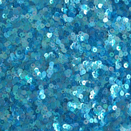 3mm Flat Sequins Marine Blue Crystal Rainbow Iris Iridescent