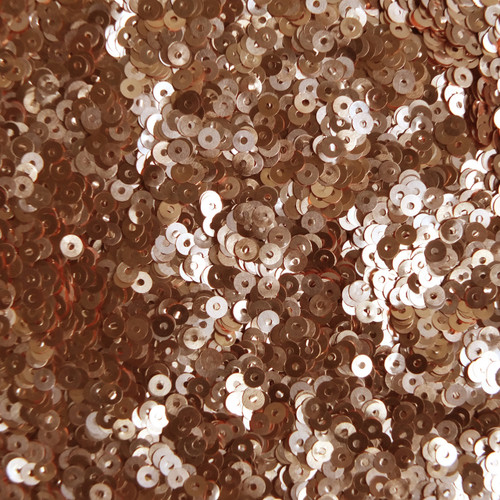 3mm Sequins Polished Copper Real Metal Premium - SequinsUSA