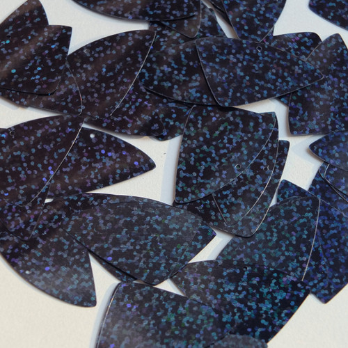 Fishscale Fin Sequin 1.5" Midnight Blue Hologram Glitter Sparkle