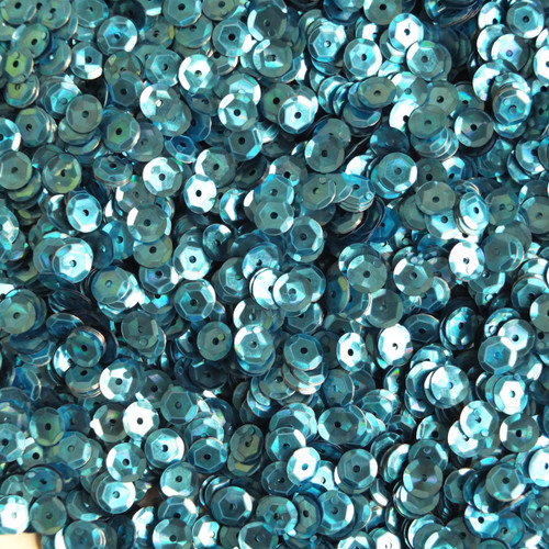6mm Cup Sequins Aqua Blue Hologram Glitter Sparkle Metallic
