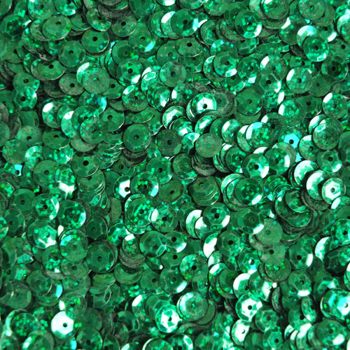6mm Cup Sequins Green Hologram Glitter Sparkle Metallic 