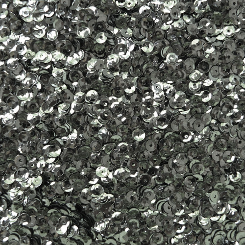 4mm Cup Sequins Hematite Gray Metallic 