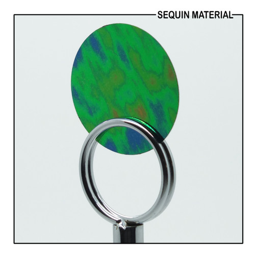 SequinsUSA Jungle Green Rainbow Iris Duo Reversible Sequin Material Sequin Material RL036