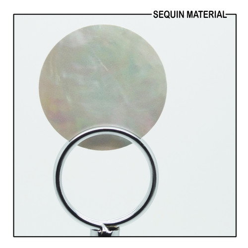 SequinsUSA White Iridescent Polished Pearl Shell  Opaque Print Sequin Material RL218