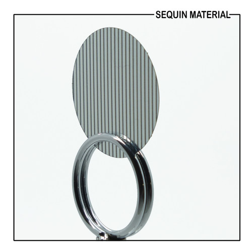 SequinsUSA Black Silver Pinstripe  Metallic Print Sequin Material RL294