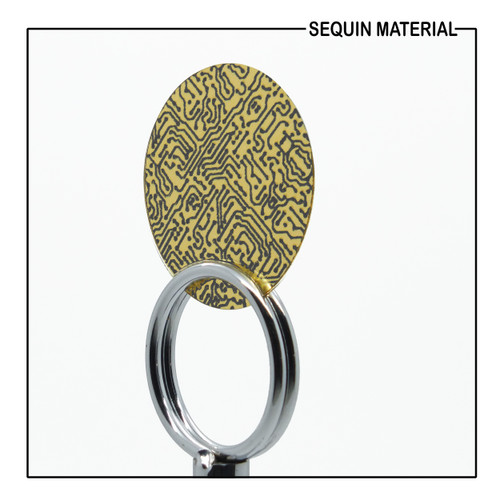 SequinsUSA Black Gold Circuit Board Tech Metallic Print Sequin Material Film RL416