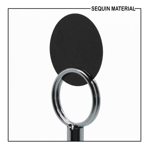 SequinsUSA Black Matte Satin Metallic Sequin Material Film  RM016