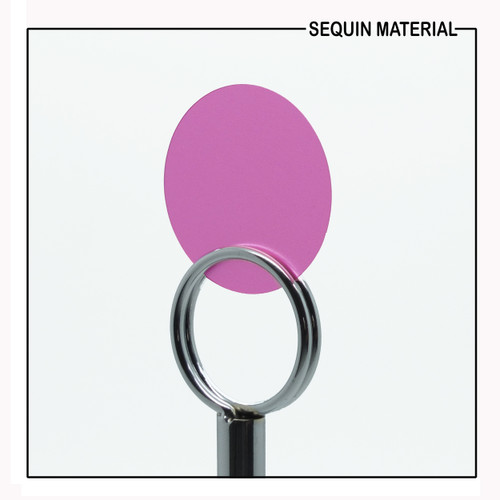 SequinsUSA Raspberry Pink Transparent Glossy Matte Duo Reversible Sequin Material RL872