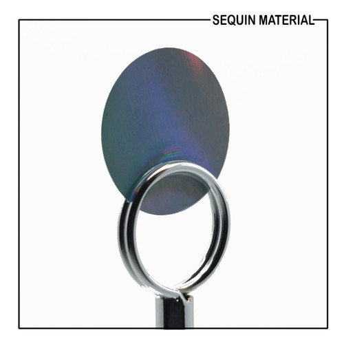 SequinsUSA Hematite Gray Lazersheen Reflective Metallic Sequin Material Film  RM036