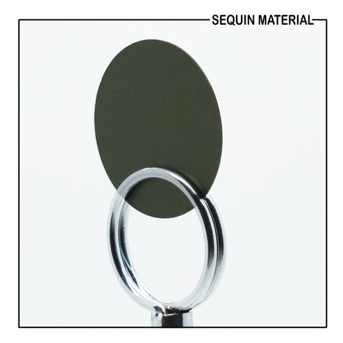 Dark Olive Green Matte Satin Metallic Sequin Material RL621