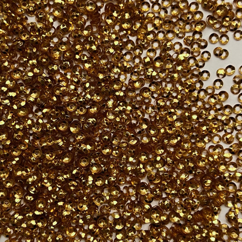 3mm Cup Sequins Brassy Orange Gold Shiny Metallic