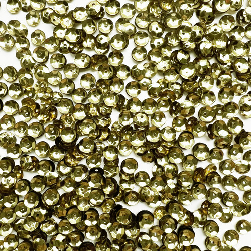 5mm Cup Sequins Light Bright Gold Shiny Metallic