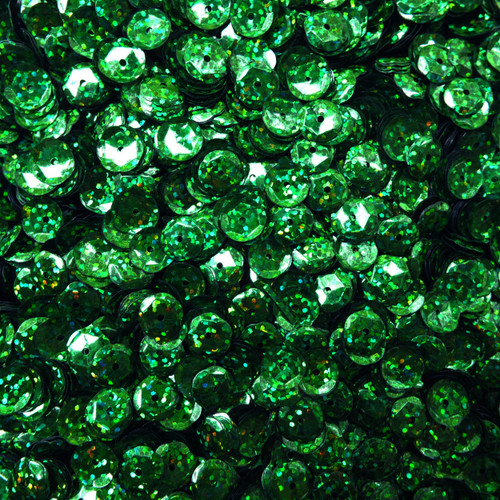 8mm Cup Green Hologram Glitter Sparkle Metallic