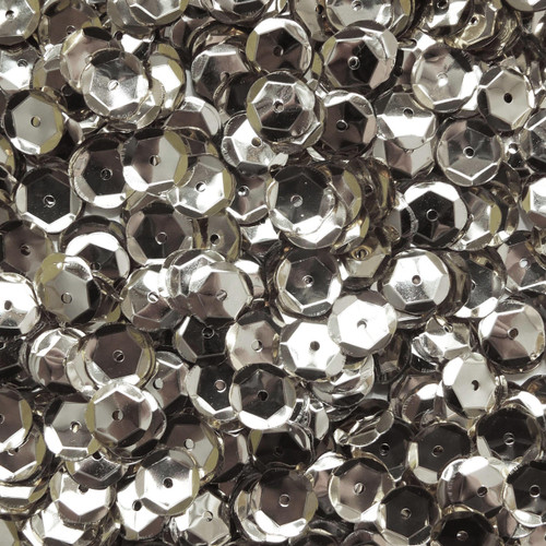 8mm Cup Silver Shiny Metallic