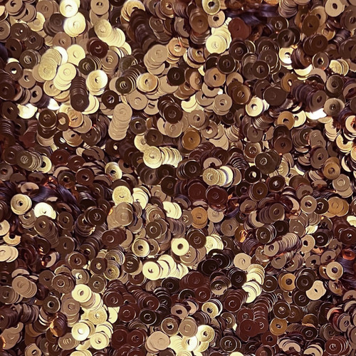 4mm Flat Sequins Rose Gold Shiny Metallic