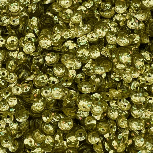 5mm Cup Sequins Acid Yellow Hologram