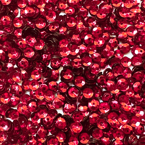 5mm Cup Sequins Red Metallic - SequinsUSA