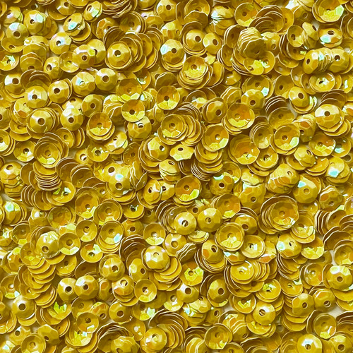 5mm Cup Sequins Golden Yellow Crystal Iris Duo