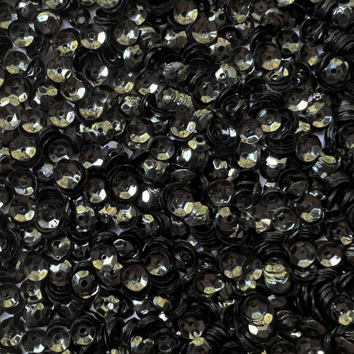 5mm Cup Sequins Dark Gray Olive Metallic