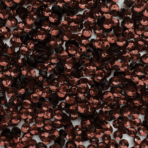 5mm Cup Sequins Chestnut Brown Metallic