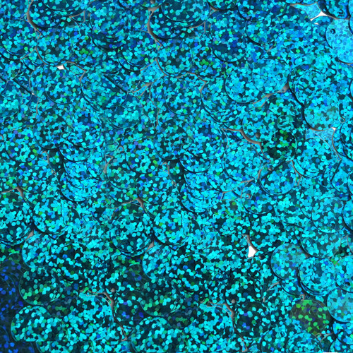 10mm Sequins Top Hole Aqua Blue Hologram Glitter Sparkle Metallic