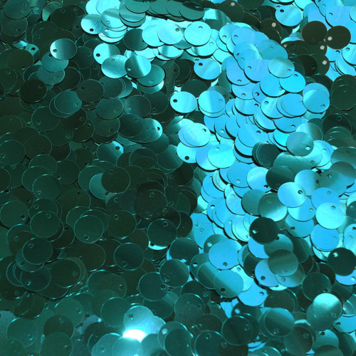 6mm Sequins Top Hole Teal Shiny Metallic