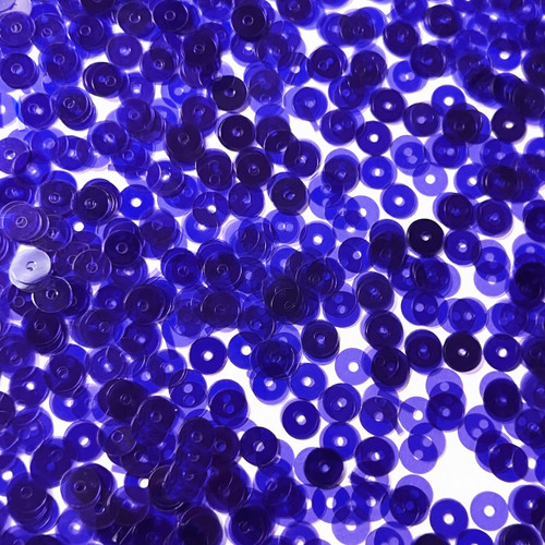 6mm Flat Sequins Royal Purple Transparent Glossy
